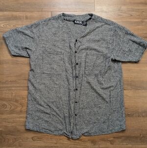 Silk Black Checkered Shirt - Medium